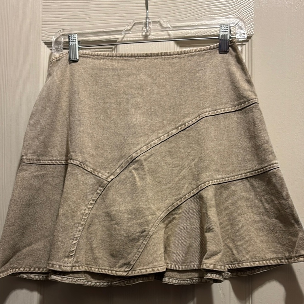 Mustard Seed Beige Skater Skirt